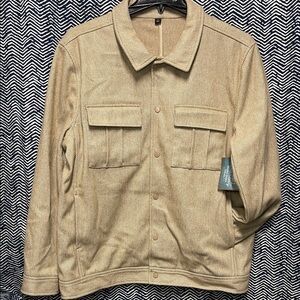 Stylish Beige Pea Coat for Men